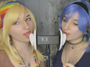 ASMR Twin Ear Licking Lesbian Edition